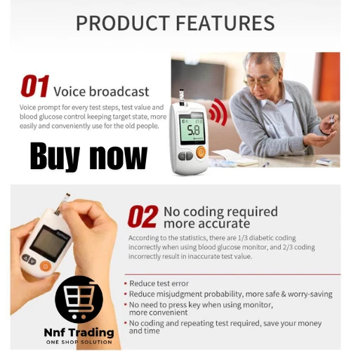 Sinocare GA-3 Blood Glucose Monitor Glucometer Sugar Tester Kit for Diabetes - Picture 8 of 12