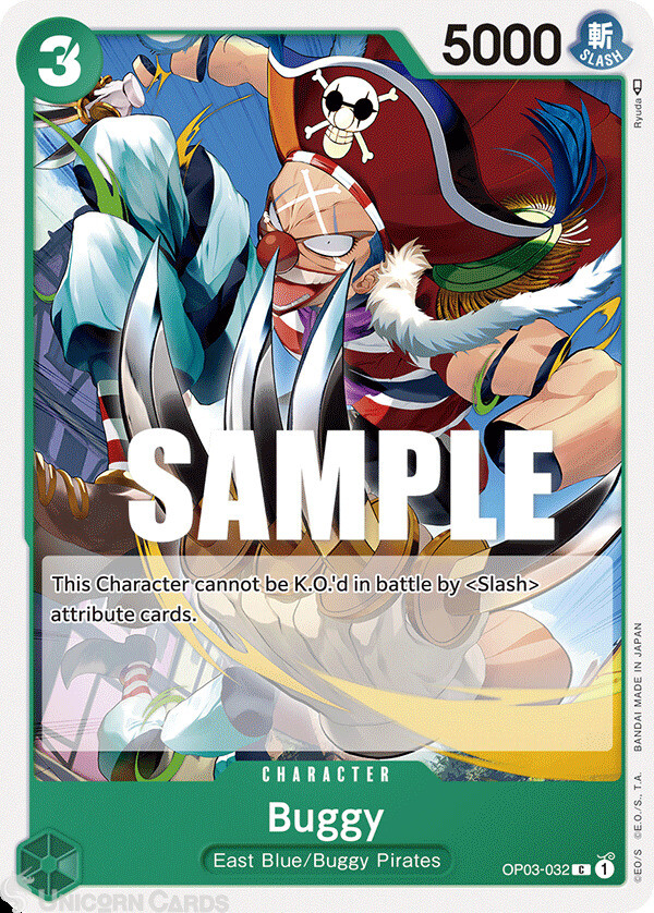 OP03-032 Buggy (032) :: Common One Piece TCG Card :: OP03: Pillars of Strength :