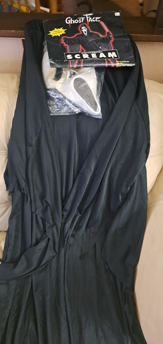 VINTAGE SCREAM GHOST FACE COSTUME/1997/RARE/ADULT/UP TO 200LB/NEW