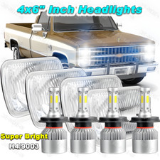 4x6 Led Headlights Hi-lo Beam Lamp For Chevy Pickup 1981-1987 C10 K10 Blazer