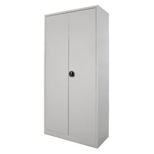 Fl&uuml;gelt&uuml;renschrank grau Aktenschrank Metallschrank B&uuml;ro Werkstattschank