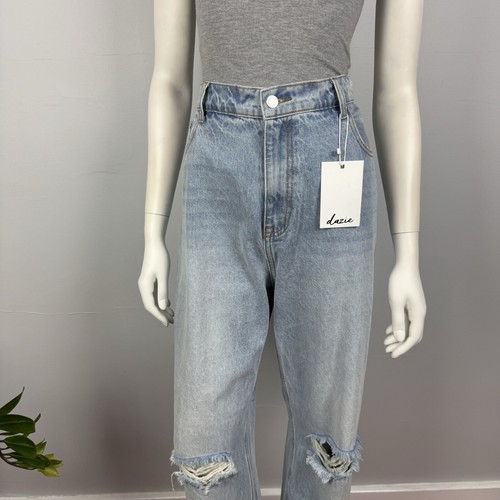 Dazie Size 16 Harley Wide Leg Ripped Denim Jeans Light Wash Women NEW $119 - Bild 4 von 16
