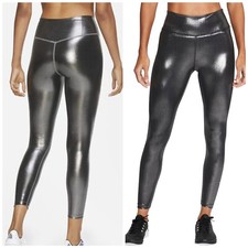 Nike One Icon Clash Womans Metallic Mid-rise 7/8 Training Tight Cu6030  Small for sale online | eBay
