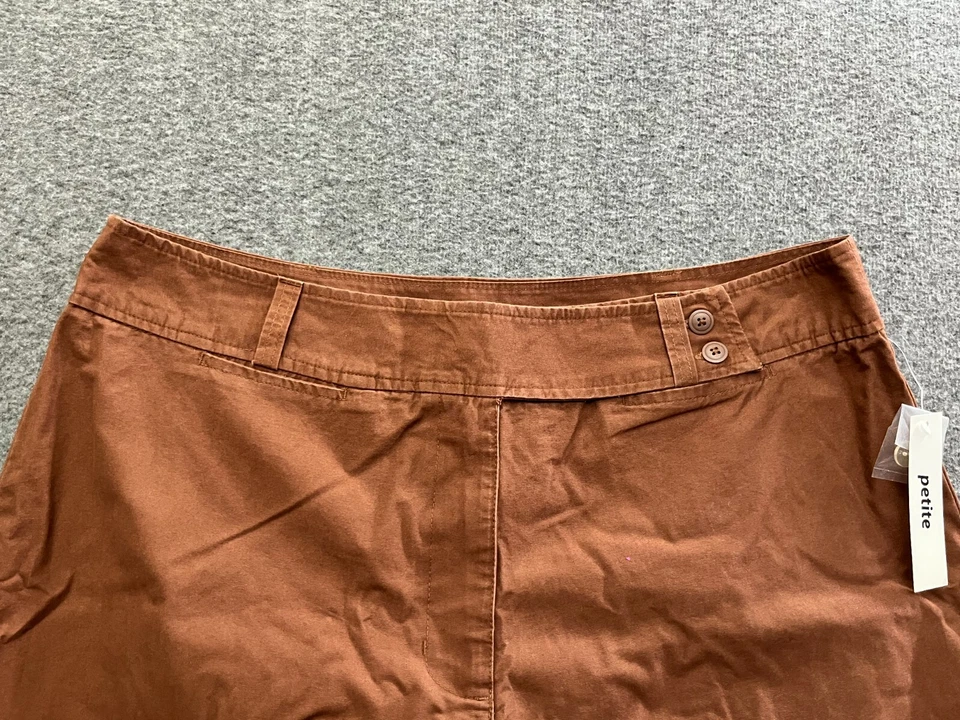 White Stag Women's Cotton 18 Petite Coral Cuffed Capri Pants Straight Leg - Image 3 of 4