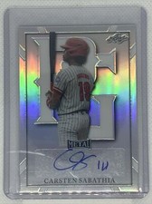2021 LEAF METAL PERFECT GAME CARSTEN SABATHIA AUTO SILVER REFRACTOR