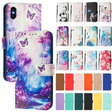 Funda protectora de cuero abatible para