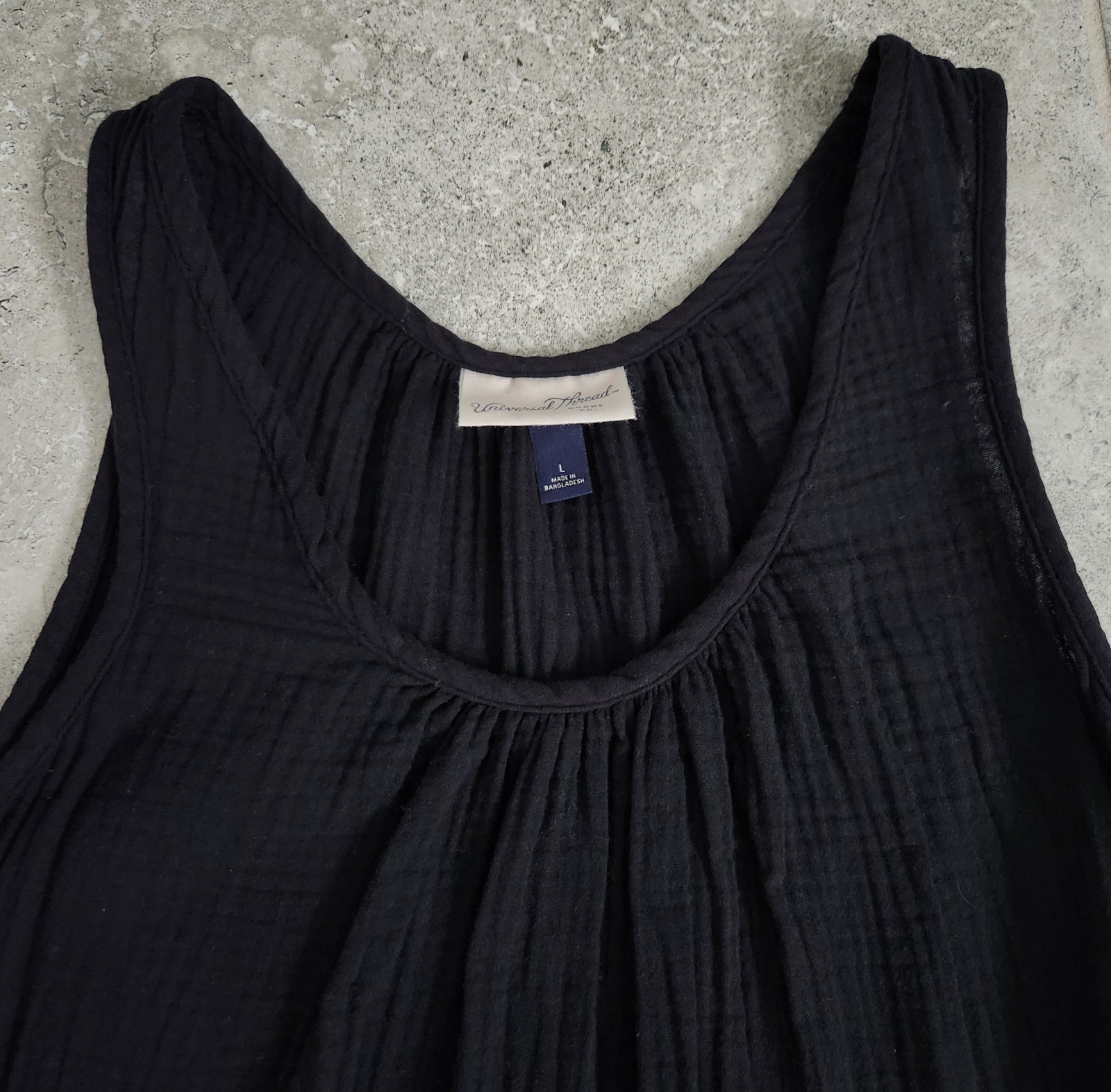 Universal Thread black gauze flare sleeveless min… - image 3