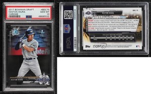 2017 Bowman Draft Chrome Keston Hiura #BDC-75 PSA 10 GEM MT
