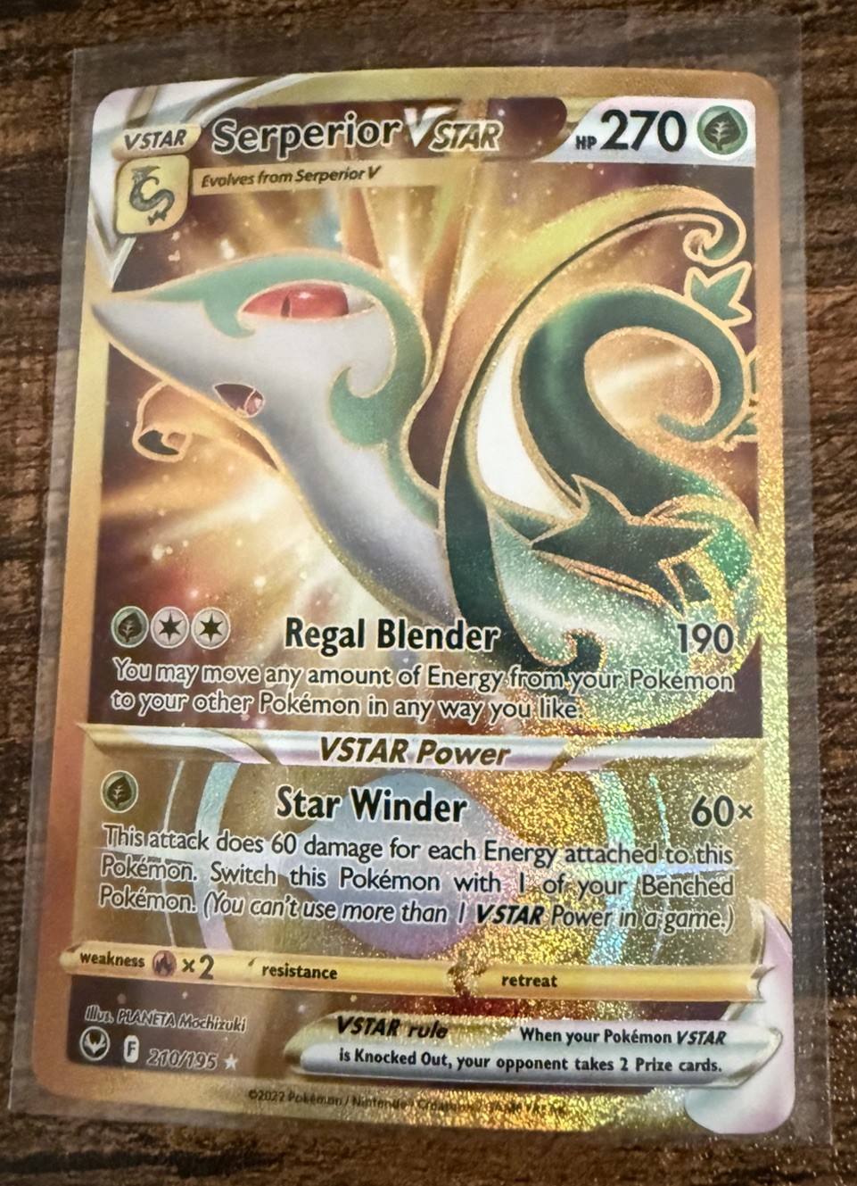 Serperior Vstar 210/195 Pokemon Card- Near Mint- Silver Tempest