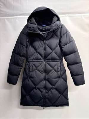 Burton Women s Chescott Down Jacket Sz S Diamond-quilted Protective Hood Black