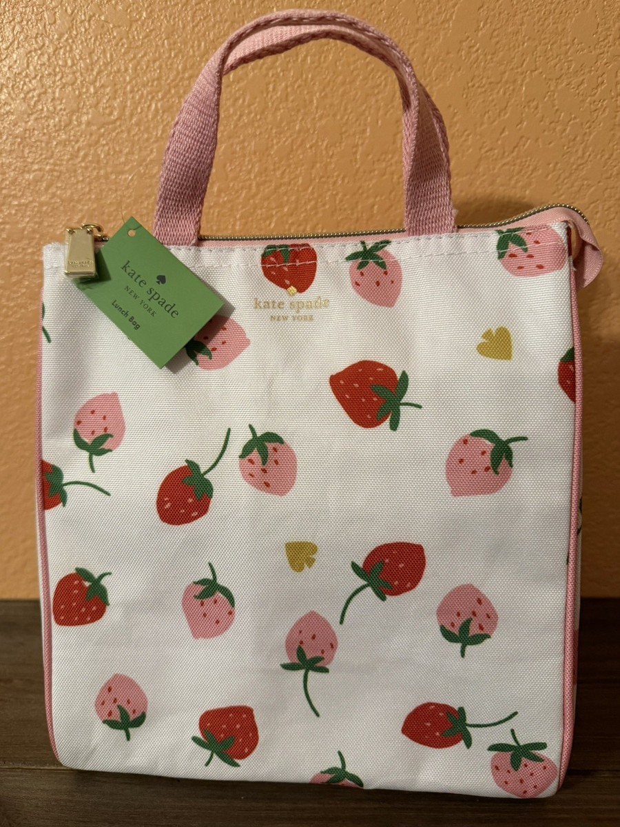 Kate Spade Strawberries Insulated Lunch Tote Bag~ Women display picture 3