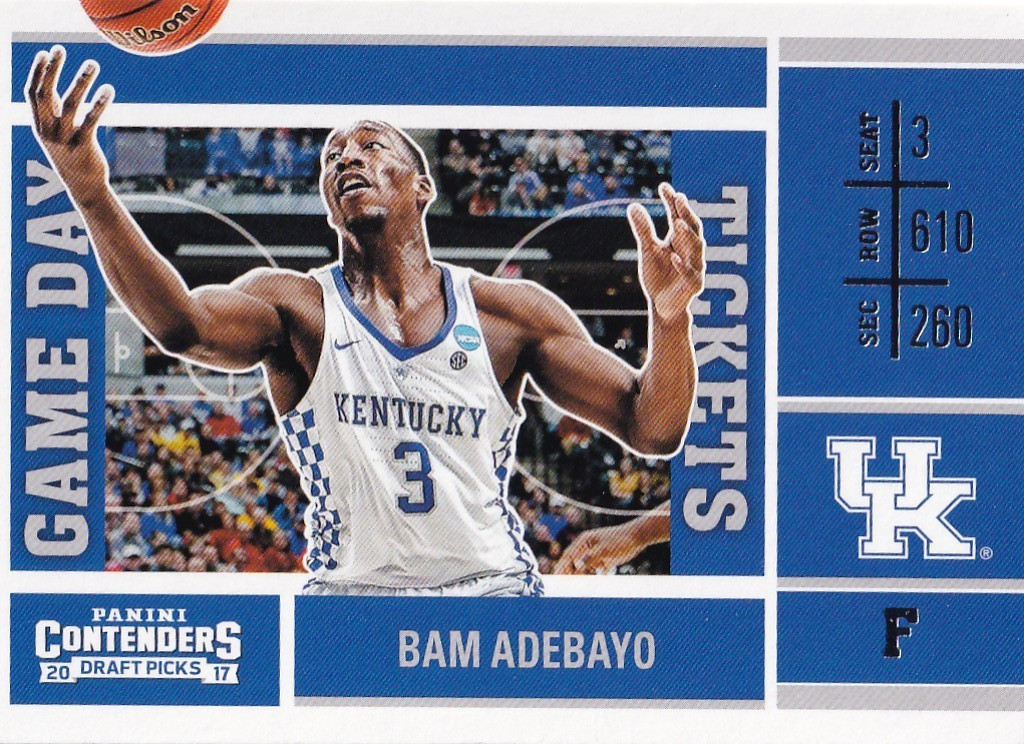 2017-18 Panini Contenders Draft Picks - Game Day Tickets Bam Adebayo #16 (RC)