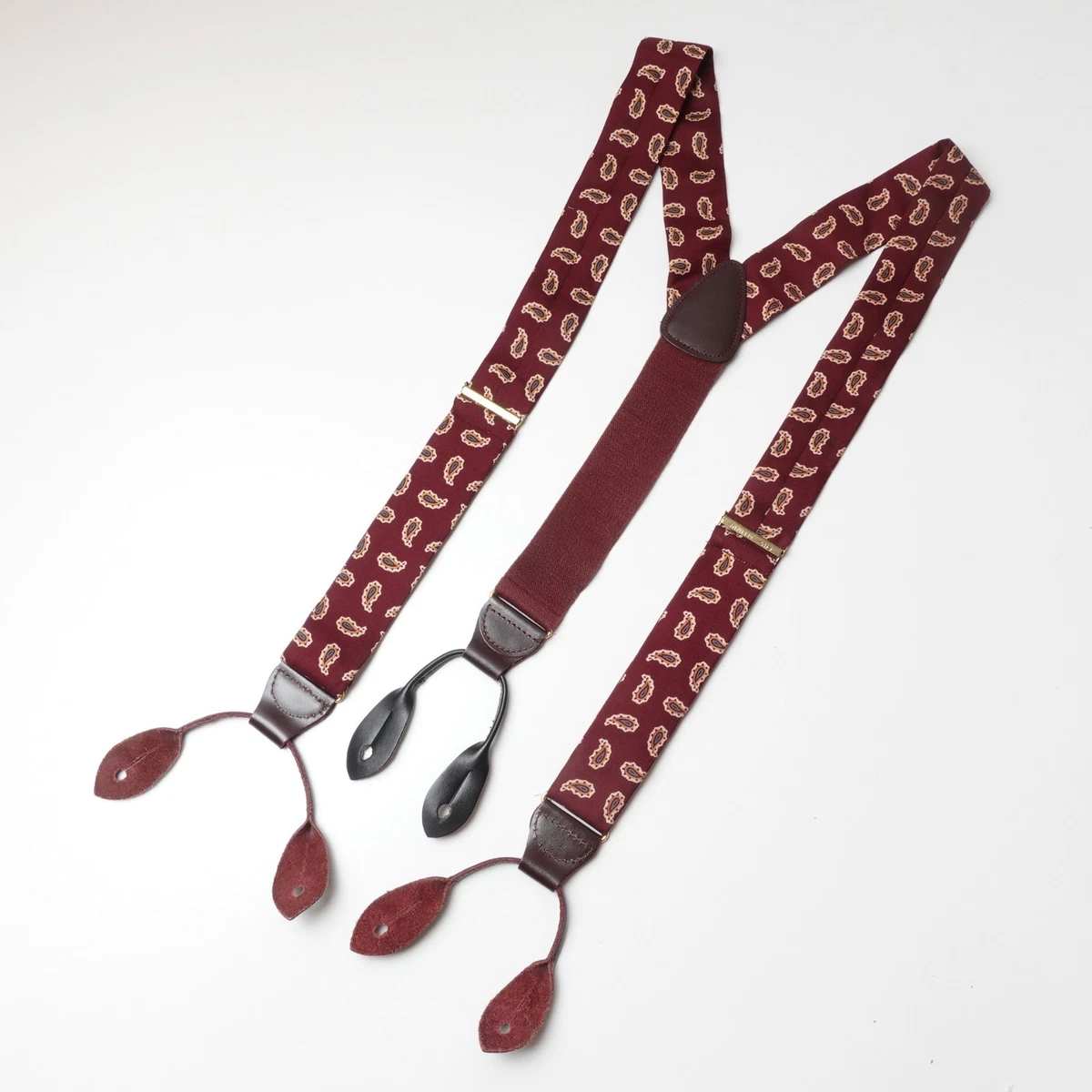 Lindenmann Bretelle Uomo A X Con Clip Rinforzate - Larghezza 35 Mm, Lunghezza 120 Cm, Colore Bordeaux - Made In Germany