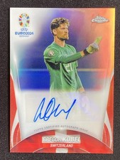 Gregor Kobel 2024 Topps Chrome Uefa Euro Refractor Auto #CA-GK