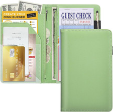 Server Books for Waitress/Waiter Book with 2 Zipper Money Pockets,Cute Waitress