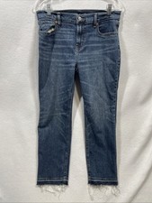 Old Navy Women's Size 6 Boyfriend Mid-Rise Blue Denim Stretch Jeans