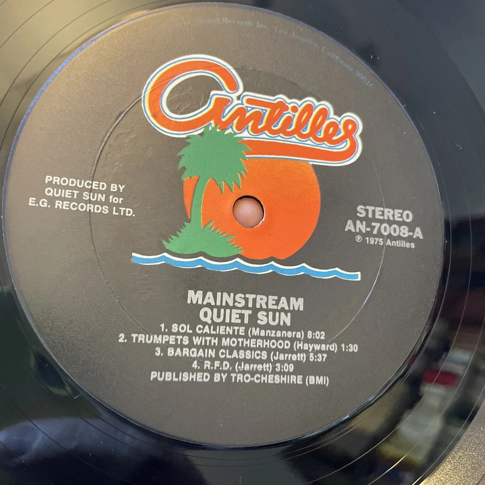 BRIAN ENO Phil Manzanara 1ST PRESS Quiet Sun MAINSTREAM LP 1975 NM- Roxy Music - Image 3 of 4