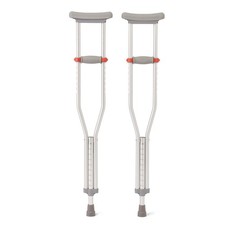 Medline Lightweight Aluminum Red Dot Crutches, for Patients 4  6   5  2  Tall,