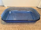 Vintage Pyrex 233-R Colbalt Blue 3 Qt. Glass Casserole Dish 13X9X2”