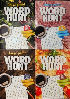 Large Print Word Hunt Vol. 161-164 Set of 4 BRAND NEW