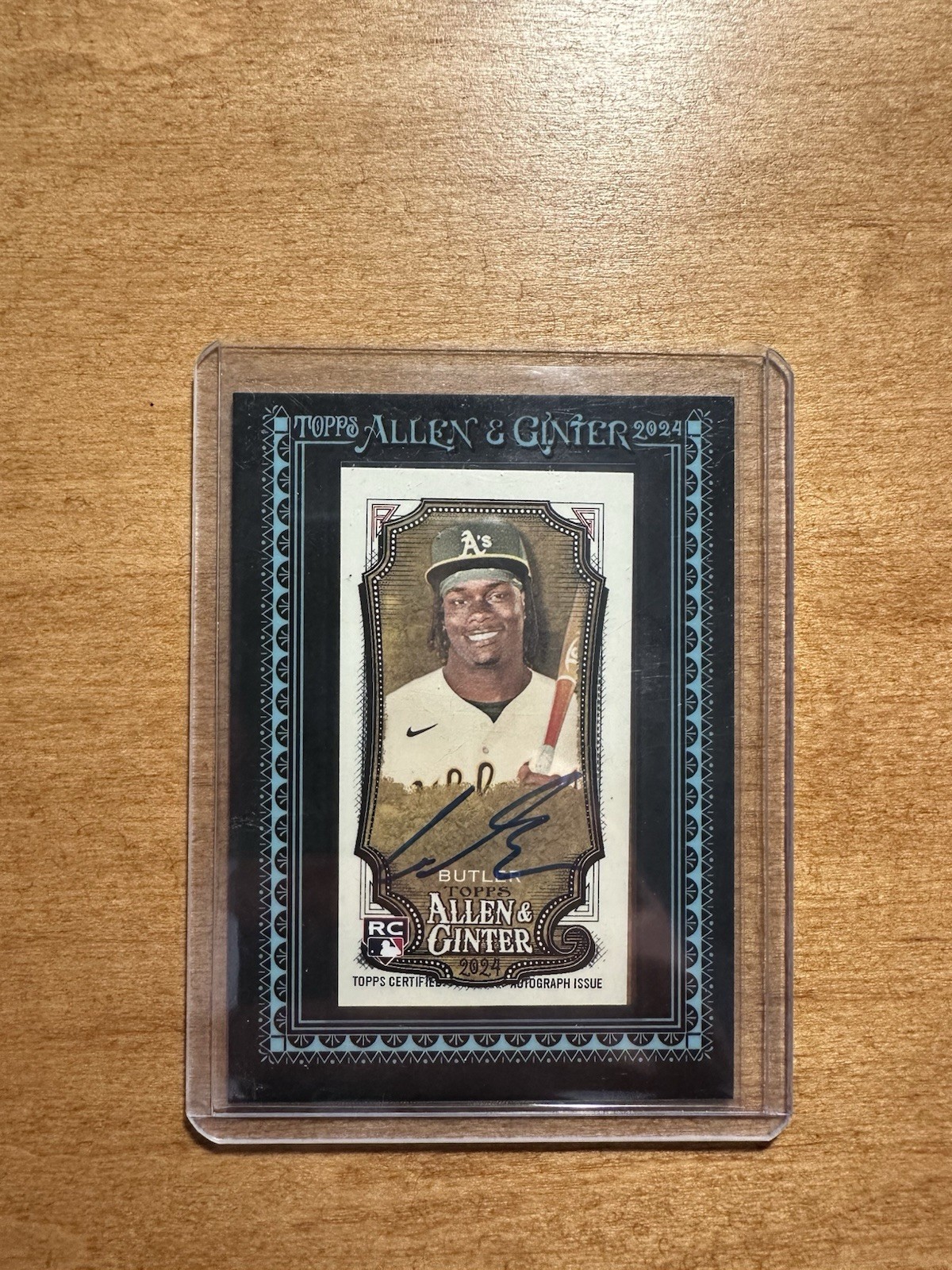 2024 Topps Allen & Ginter Lawrence Butler Mini Auto RC Green Frame /25 - RCO5