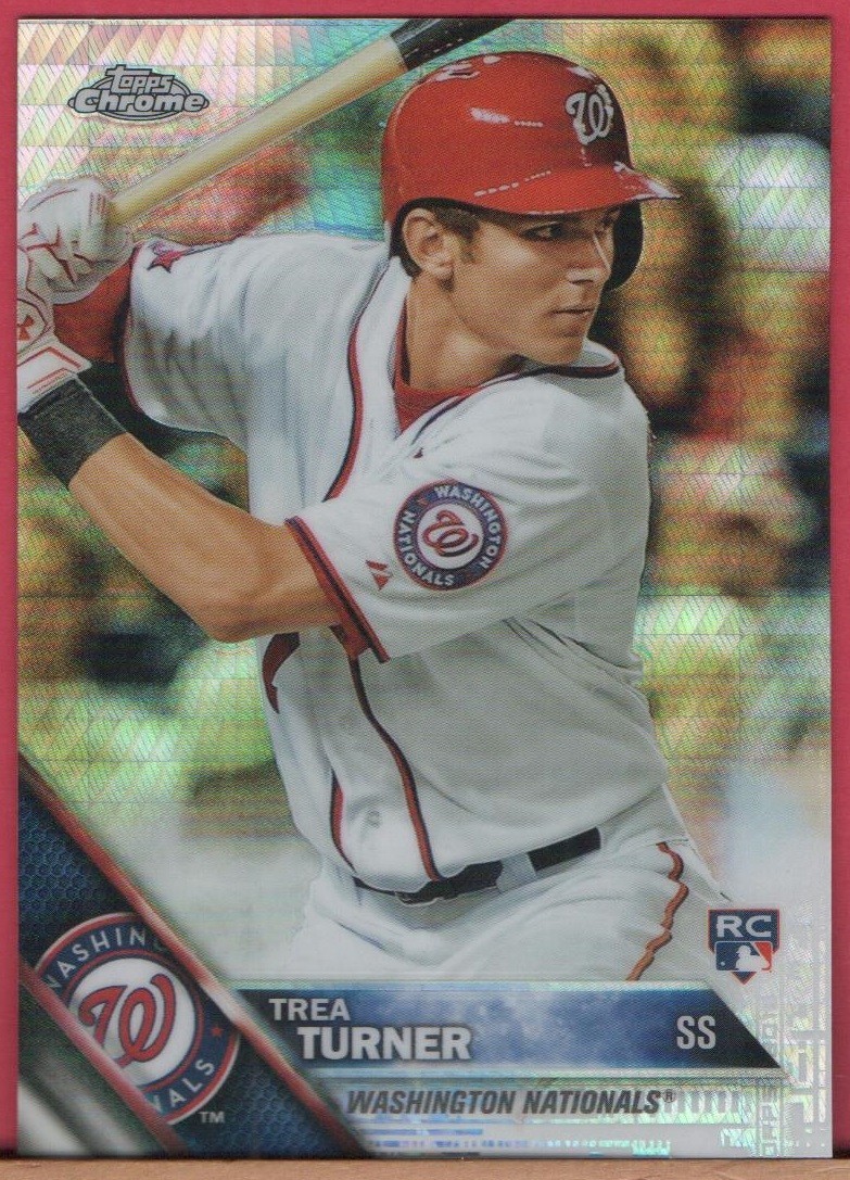 2016 Topps Chrome - TREA TURNER - PRISM REFRACTOR Rookie Card #32 - RC