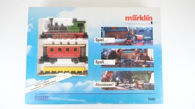 Märklin Spur 1 5440 Start Set Dampflok Max mit Personen und Flachwagen 3 tlg. De