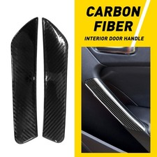 2pcs Carbon Fiber Sticker Interior Door Handle Cover For 2013-2016 Genesis Coupe