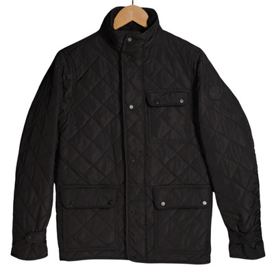 Firetrap Jacket Mens Size XS Black Quilted Field Utility Lightweight Coat Padded
