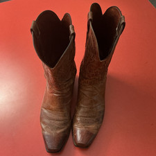 Lucchese Mad Dog Goat Skin Leather Boot Burnished Tan US 13D