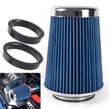 Universal Clamp On Cone High Flow Air Intake Filter 9 Tall 3 3.5 4 Inlet