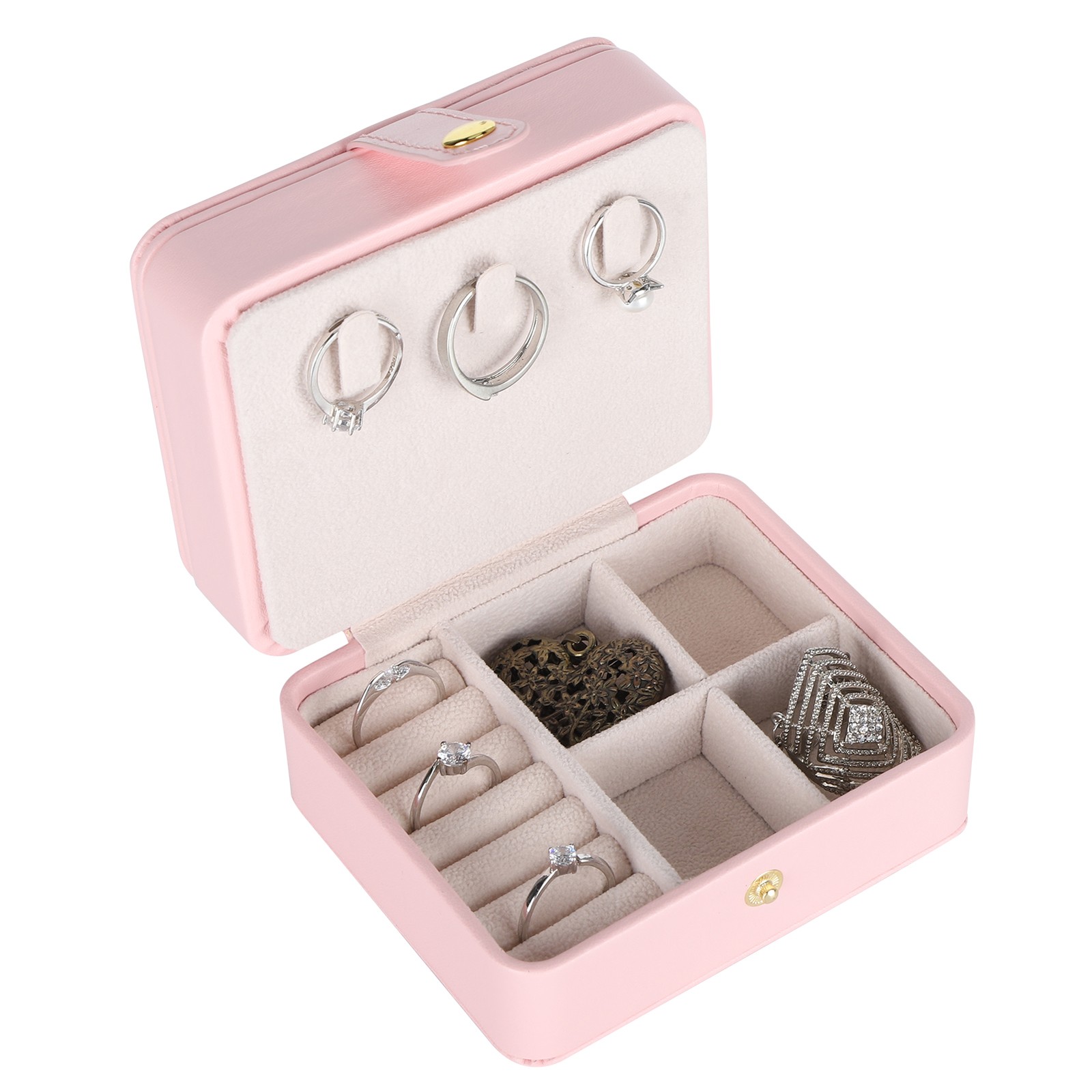Travel Jewelry Box Simple Stylish Ring Earrings Necklace Storage Box