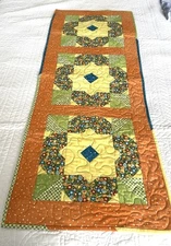 vintage quilted table runner 44" X 16.5"