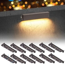 12-Packs 3W 7inch LED Hardscape Paver Lighting,12V AC/DC Low Voltage Retainin...