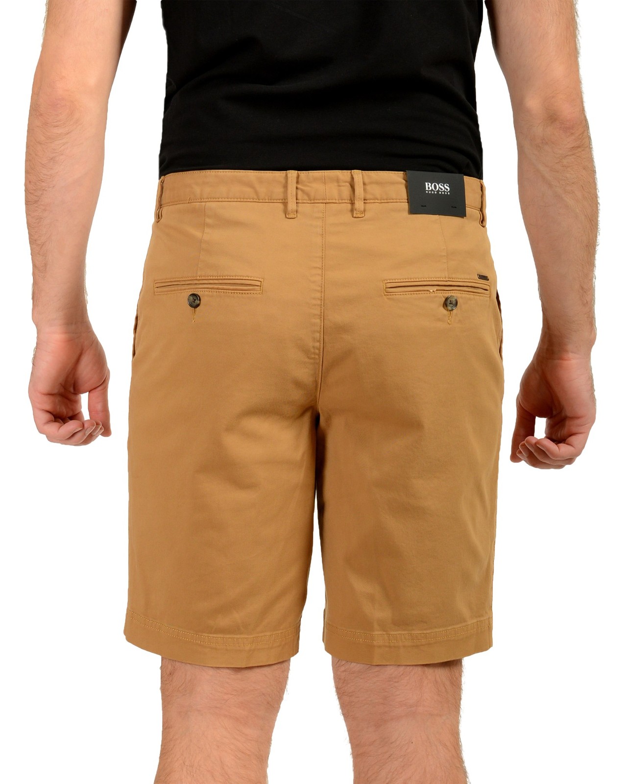 Hugo Boss Men's "Slice-Short" Beige Flat Front Shorts US 34R IT 50