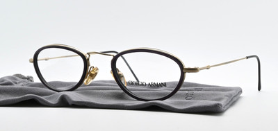 GIORGIO ARMANI Brille 248 996 48-23 135 Vintage 90s Oval Gold Lila Fein Leicht S