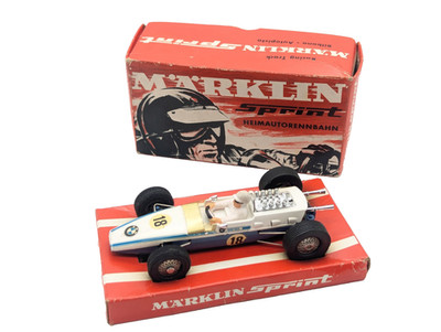 Märklin Sprint BMW Formel 2 1306/7 in OVP Guter Zustand Heimrennbahn getestet