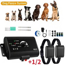 In-Ground Underground Waterproof Electric Dog Pet Fence System 2-3 Shock Collars