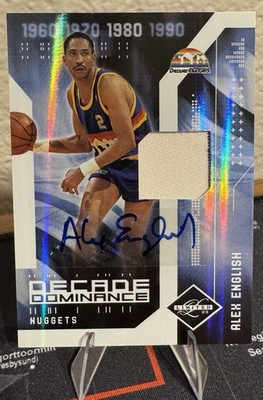 2009-10 Panini Limited Decade Dominance Alex English #10 /5 (AU, MEM)