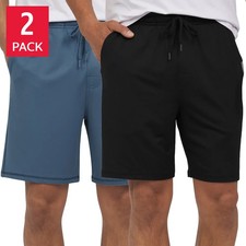 Eddie Bauer Men Lounge Shorts Drawstring Zipper Pockets S 2XL Recycled NEW