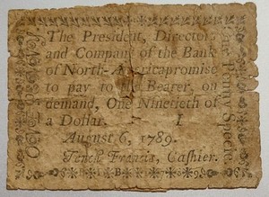 ✰ 1789 Pennsylvania Colonial US Currency 1 Penny $1/90 Ninetieth SCARCE Note  ✰