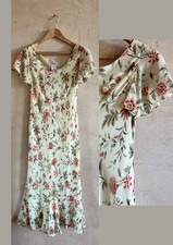 vintage 100% silk dress size M