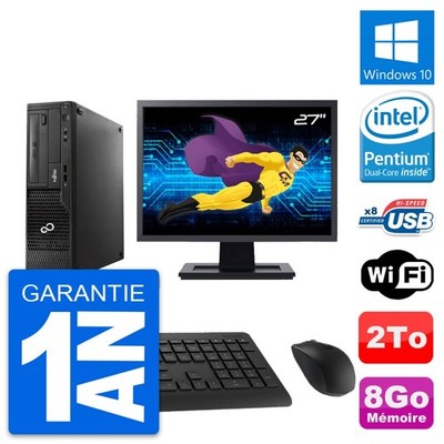 PC Fujitsu E510 Dt Bildschirm 27 '' Pentium G2020 RAM 8Go Disc 2To Windows 10