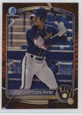2025 Bowman Chrome Prospects Orange Reptilian Refractor 1/25 Braylon Payne y8x