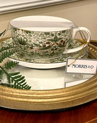 NEW! Morris & Co William Morris ''STRAWBERY THIEF'' Teacup/Coffee Cup & Saucer!