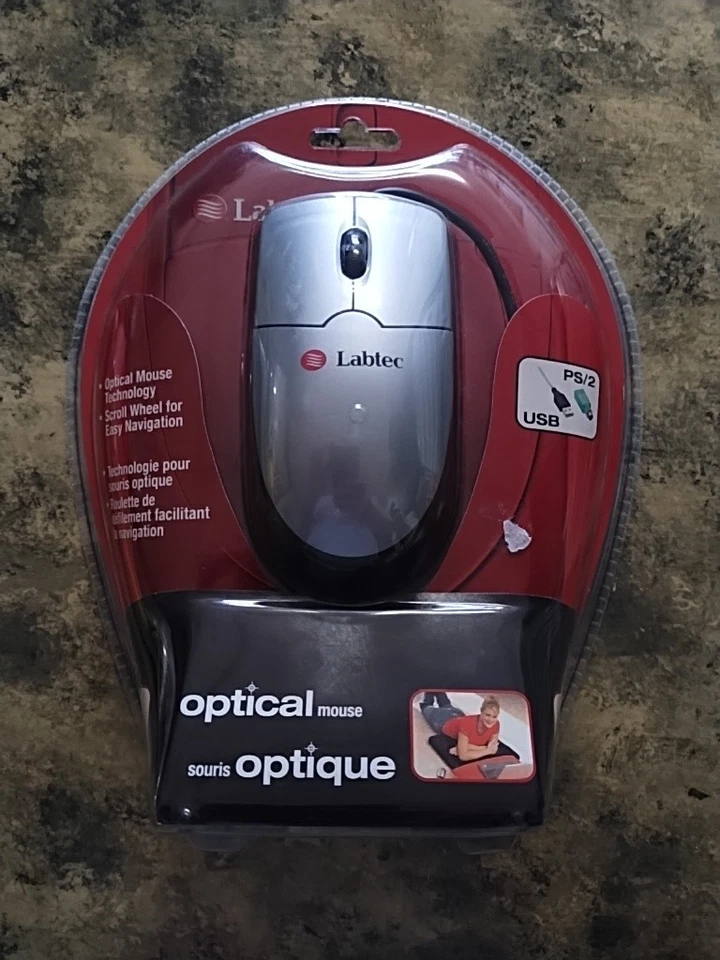 Labtec Optical 3 button Mouse USB PS/2 Brand New In Sealed Package - Image 2 of 4