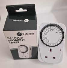 Defender 24 Stunden Segment Zeitschaltuhr 3 Pin Stecker Energiespar Timer