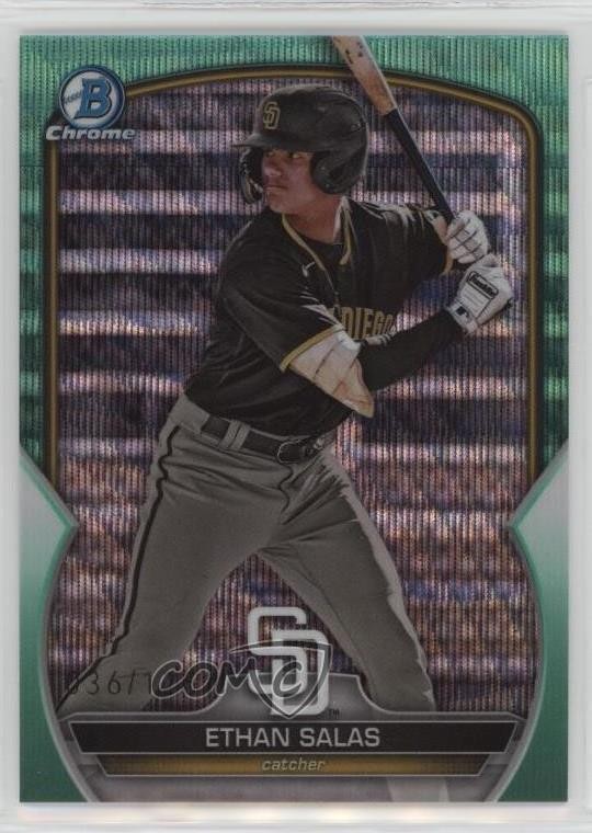 2023 Bowman Draft Chrome Aqua Wave Refractor 36/125 Ethan Salas #BDC-1 7s2