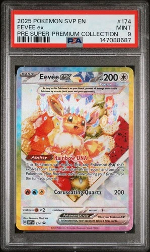2025 POKEMON PRISMATIC EVOLUTIONS SUPER-PREMIUM COLLECTION EEVEE EX PSA 9