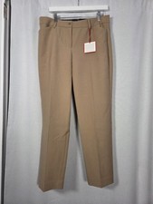 NWT Talbots Hampshire Beige Brown Trousers Women's 10 straight Leg Pants 99
